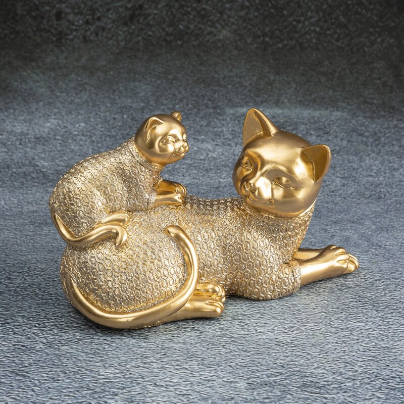 Figurka ceramiczna Haris złota 9 x 19 x 12 cm – doda blasku wnętrzu