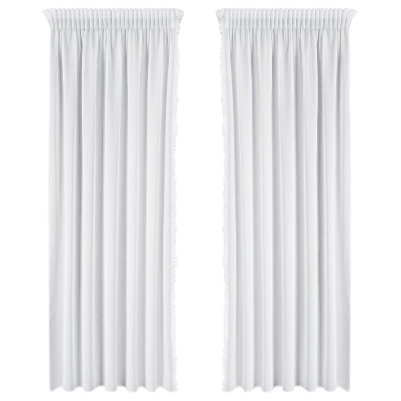 Firana gotowa biała 140 x 270 cm – rozjaśnia wnętrze