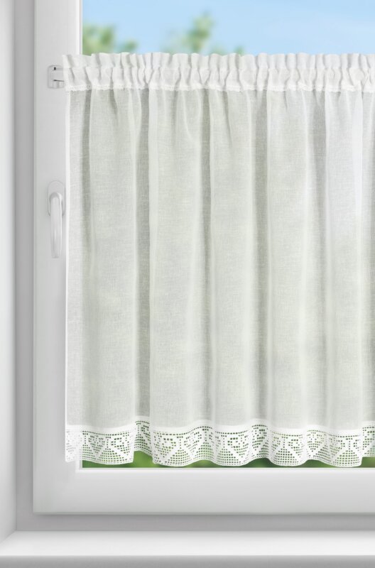 Firana gotowa Gabi kremowa 150 x 90 cm – rozprasza światło