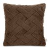 Poszewka DESIGN91 ciemnobrązowa 45 x 45 cm – wprowadzi przytulność