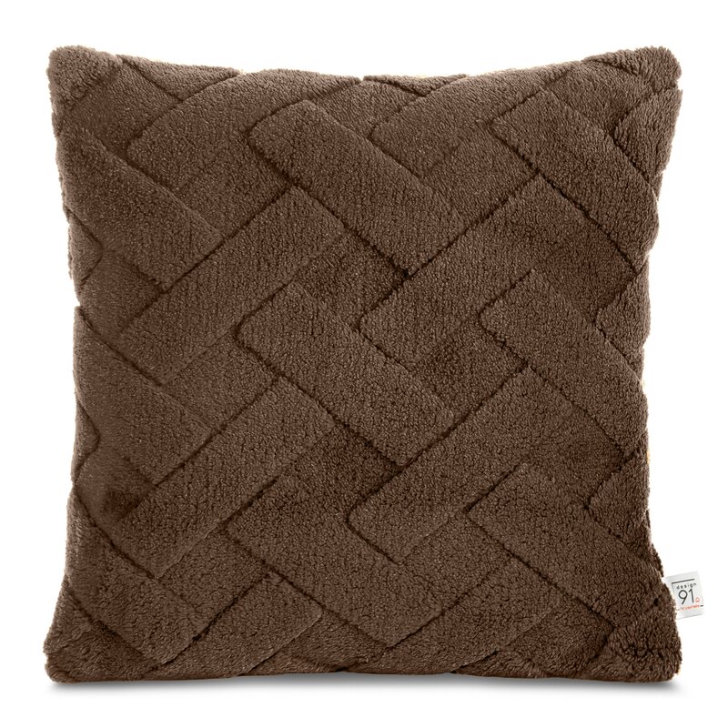 Poszewka DESIGN91 ciemnobrązowa 45 x 45 cm – wprowadzi przytulność