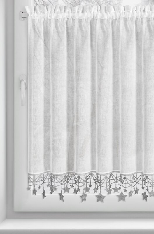 Zasłona świąteczna SW/XMAS/FIR biała 90x150 cm – idealna na Boże Narodzenie