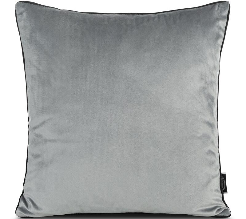 Poszewka welwetowa srebrna 45 x 45 cm – doda blasku wnętrzu