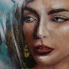 Obraz ręcznie malowany szary 80 X 120 CM – dodaje artystycznego charakteru