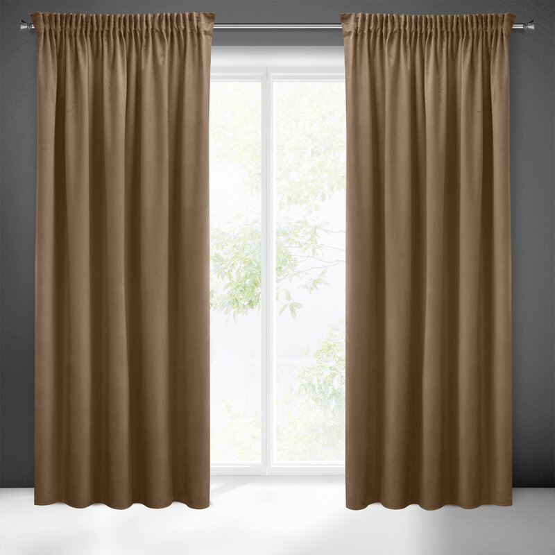 Zasłona gotowa Sibel brązowa 140 x 270 cm – wprowadza ciepło