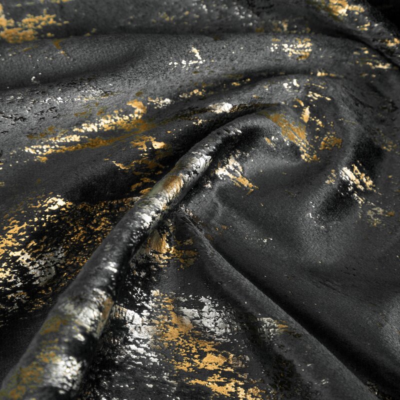 Zasłona gotowa Tami czarna 140 X 250 cm – miękka welwetowa