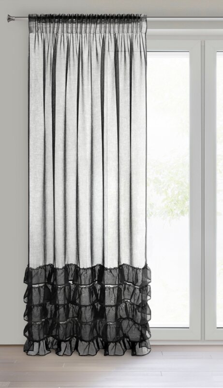 Zasłona gotowa Dani czarna 140 x 270 cm – doda charakteru wnętrzu