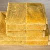 Ręcznik welurowy Lucy musztardowy 50 x 90 cm – miękki i chłonny