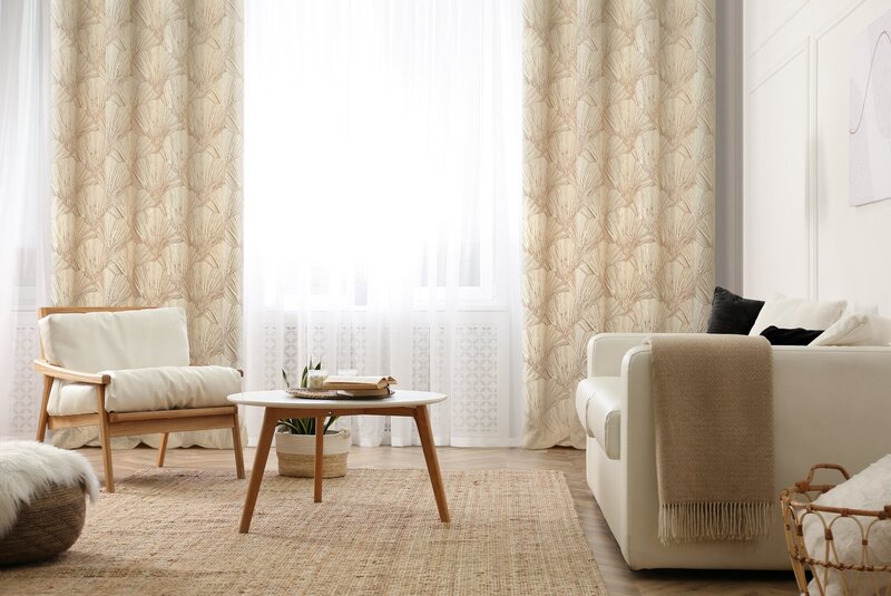Zasłona gotowa welwet kremowa 140 x 250 cm – zaciemnia pomieszczenie