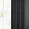 Zasłona gotowa MILO czarna 140 X 250 CM – aksamitna i zaciemniająca