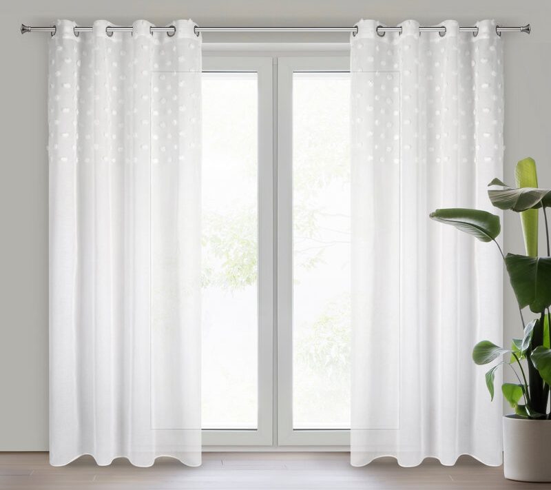 Zasłona gotowa Stella biała 140 x 250 cm – rozświetla wnętrze