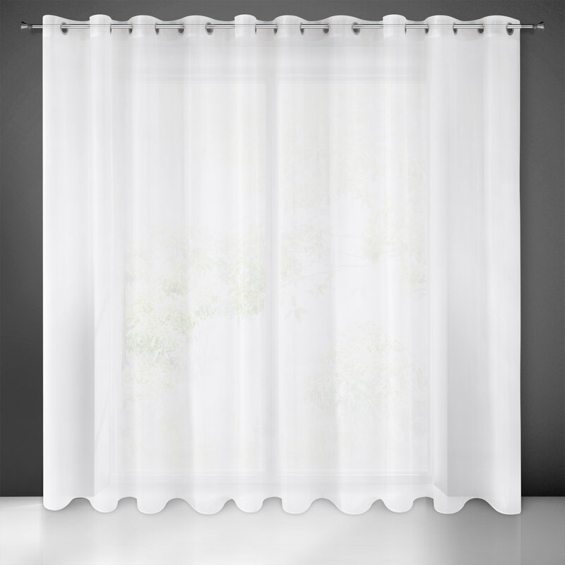 Firana gotowa ESEL biała 350 X 250 cm – delikatna i zwiewna