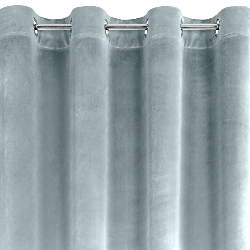 Zasłona gotowa Samanta szara 140 X 250 cm – miękka i welwetowa