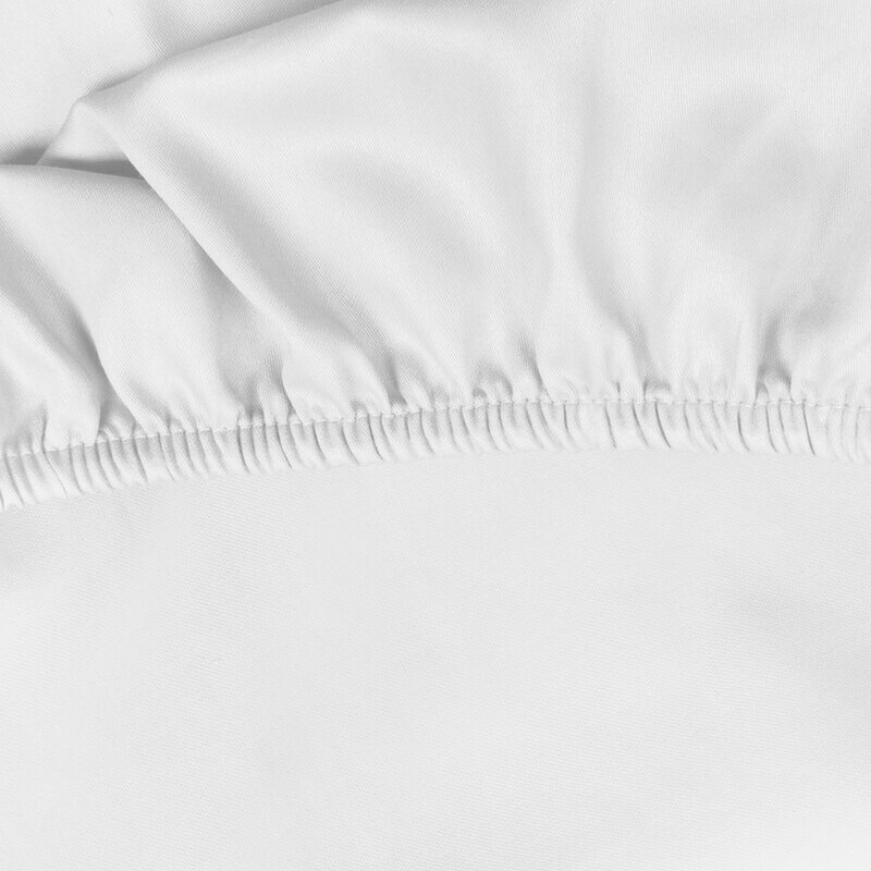 Prześcieradło jersey białe 160 x 200 x 30 cm – 100% bawełna