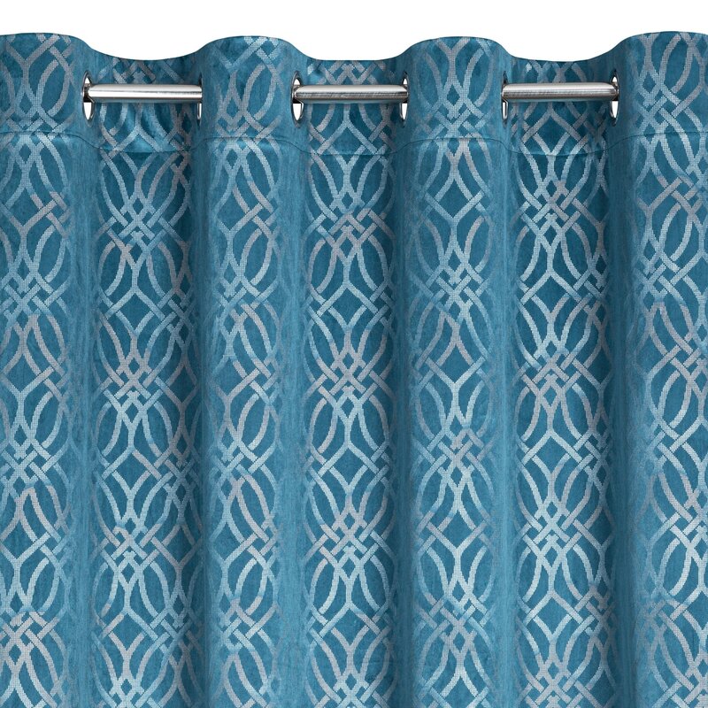 Zasłona gotowa Areta niebieska 140 x 250 cm – zaciemnia wnętrze