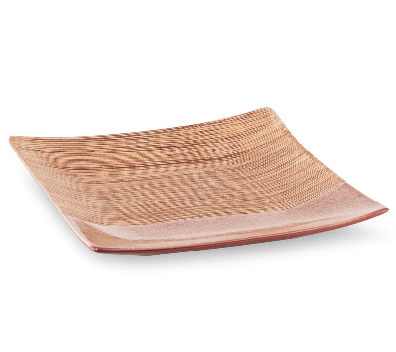 Naczynie dekoracyjne Elda czerwone 27 x 27 x 5 cm – doda ciepła
