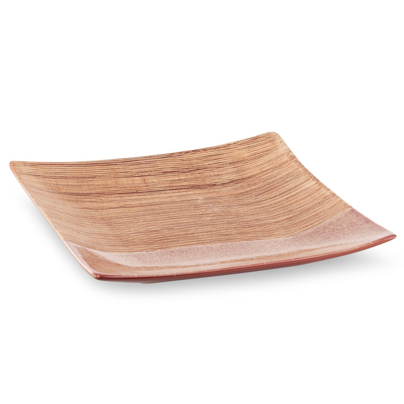 Naczynie dekoracyjne Elda czerwone 27 x 27 x 5 cm – doda ciepła