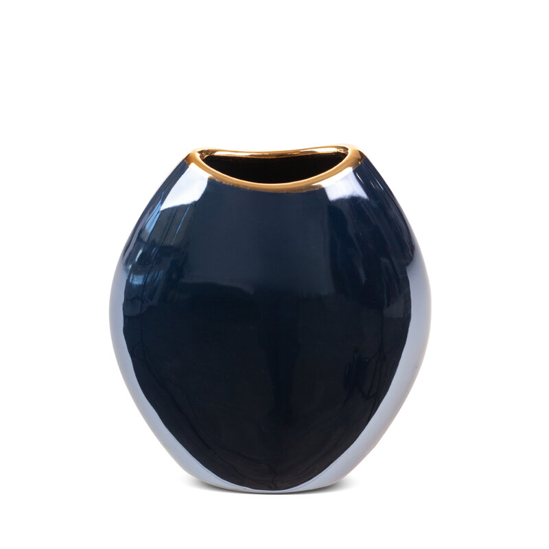 Wazon ceramiczny Amora1 granatowy 14 x 7 x 16 cm – idealny na kwiaty