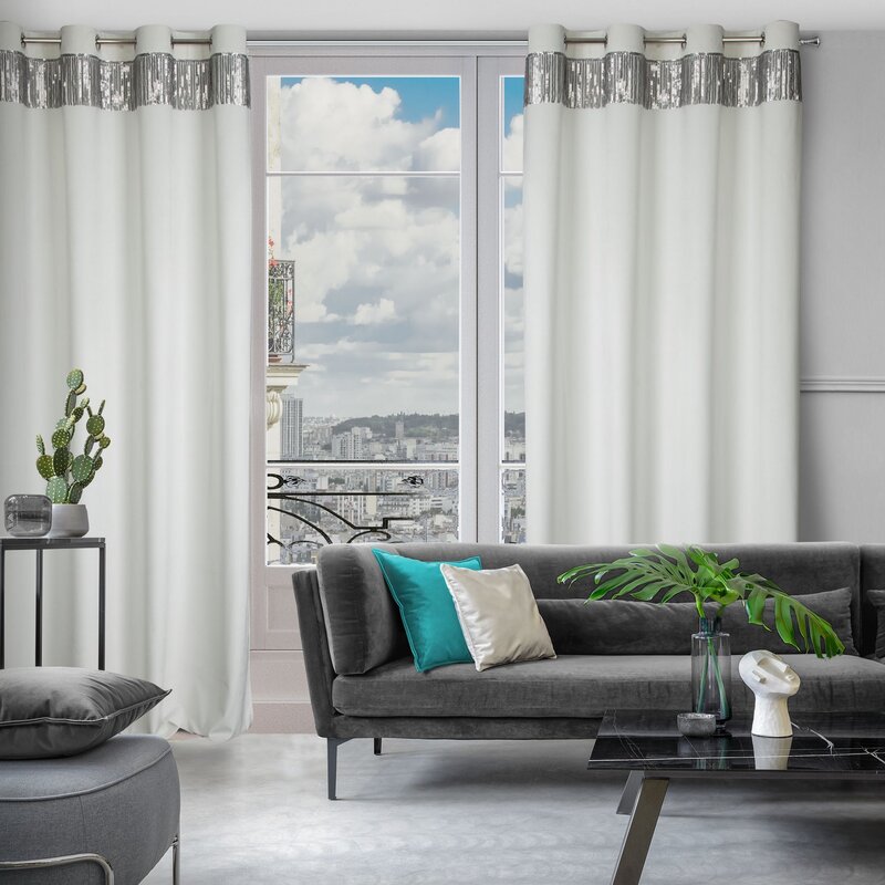 ZASŁONA GOTOWA JASPER 140 X 250 CM BIAŁY