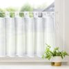 Firana gotowa Sevilla na szelkach biała 150 X 90 cm – idealna do kuchni, łazienki