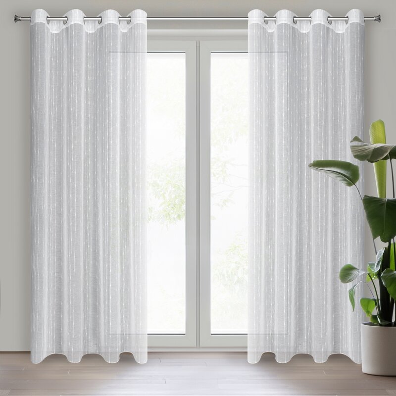 Firana gotowa Becky biała 140 X 250 CM – rozświetla wnętrze