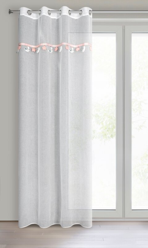 Firana gotowa Moon biała 140 x 250 cm – rozświetla pokój dziecka
