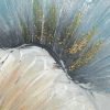 Obraz ręcznie malowany kwiatowy beżowy 50 X 70 cm – wnosi spokój i styl