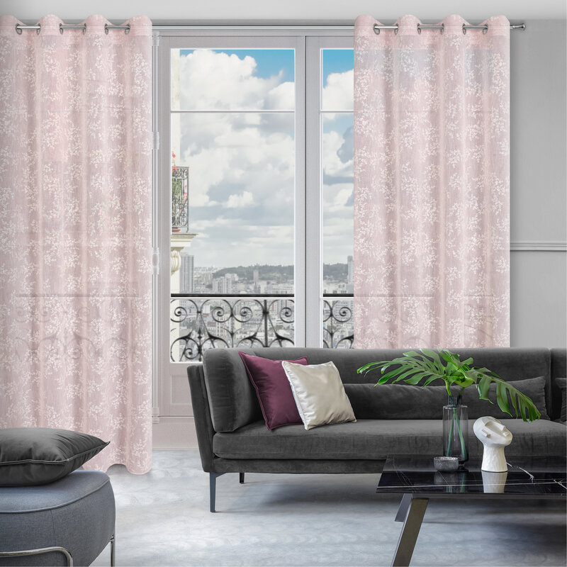 Zasłona gotowa Amber pudrowy róż 140 x 250 cm – wprowadza spokój