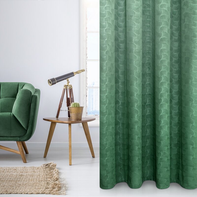 Zasłona gotowa D91 zielona 140 x 250 cm – dodaje przytulności