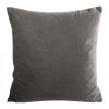 Poszewka velvet popielata 45 x 45 cm – miękka i stylowa