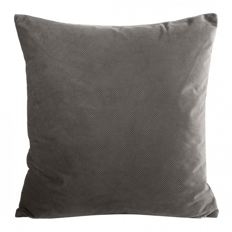 Poszewka velvet popielata 45 x 45 cm – miękka i stylowa