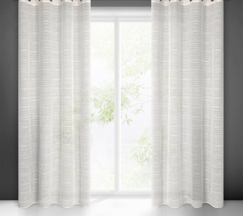 Firana gotowa Aria beżowa 140 x 250 cm – rozprasza światło
