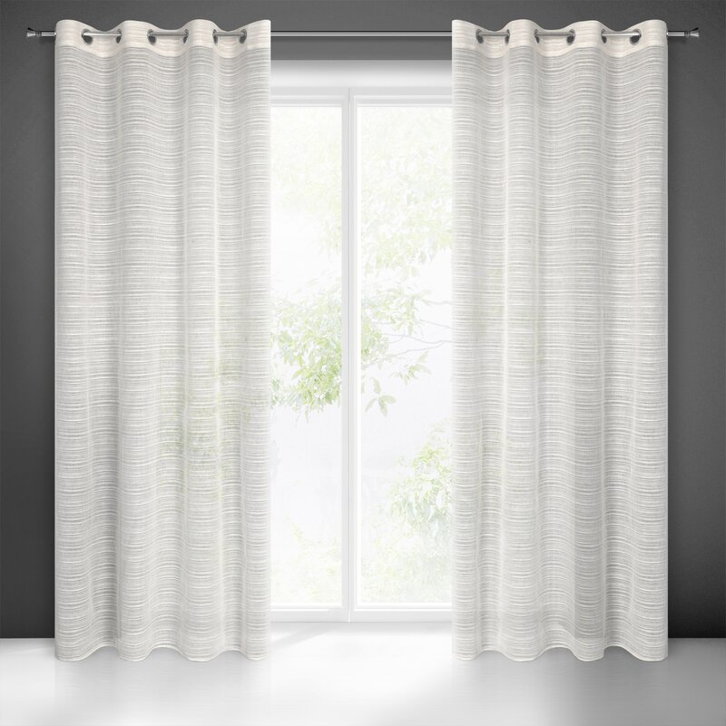 Firana gotowa Aria beżowa 140 x 250 cm – rozprasza światło