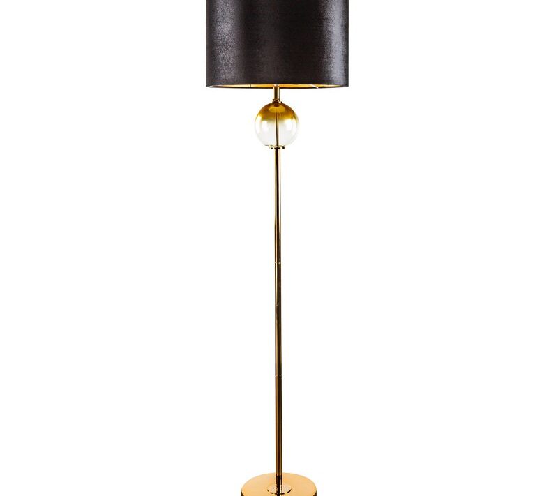 Lampa stojąca Kaja (02) czarna fi 43 x 157 cm – tworzy nastrój