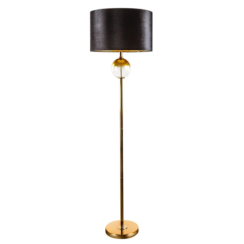 Lampa stojąca Kaja (02) czarna fi 43 x 157 cm – tworzy nastrój