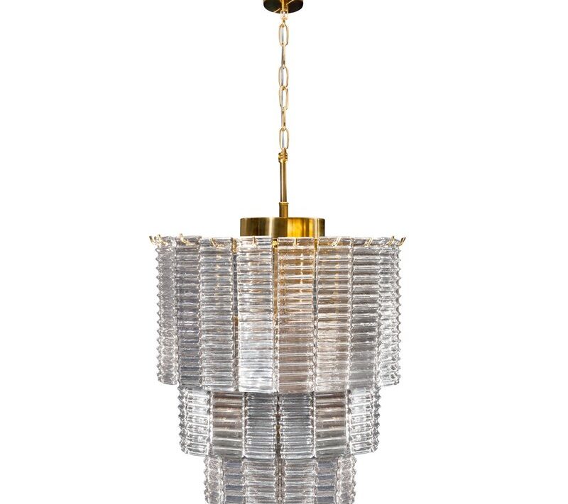 Lampa wisząca Dalia złota fi 42 x 50 cm – luksusowy blask