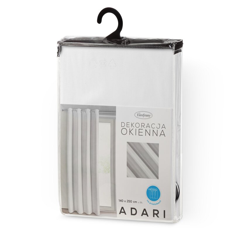 Zasłona gotowa Adari biała 140 x 250 cm – rozjaśnia wnętrze