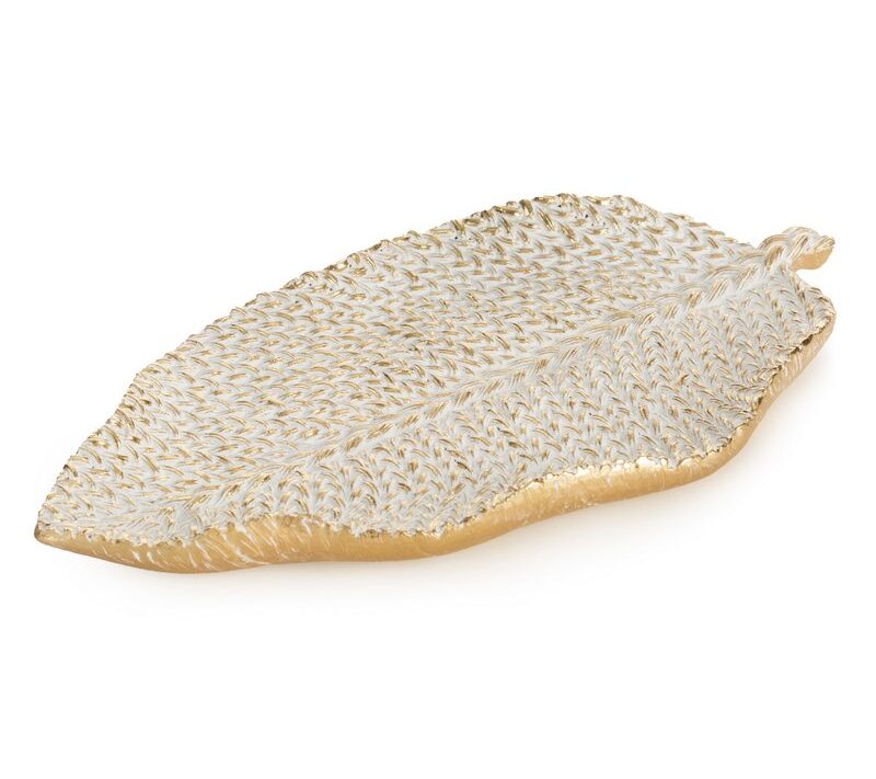 Patera dekoracyjna Moli złota 29 x 16 x 3 cm – doda blasku wnętrzu