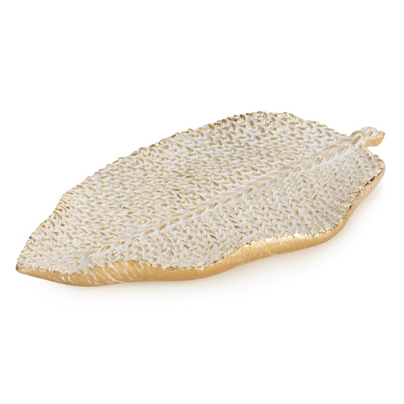 Patera dekoracyjna Moli złota 29 x 16 x 3 cm – doda blasku wnętrzu