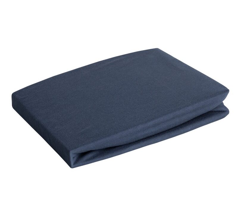 Prześcieradło jersey granatowe 90x200 cm – miękkie i wygodne