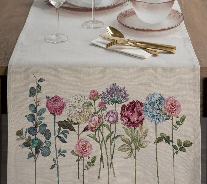 Obrus gobelinowy GOB/CHO/1242 naturalny 50x110 cm – doda uroku jadalni