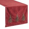 Bieżnik świąteczny bordowy 40 x 183 cm – odporny na plamy