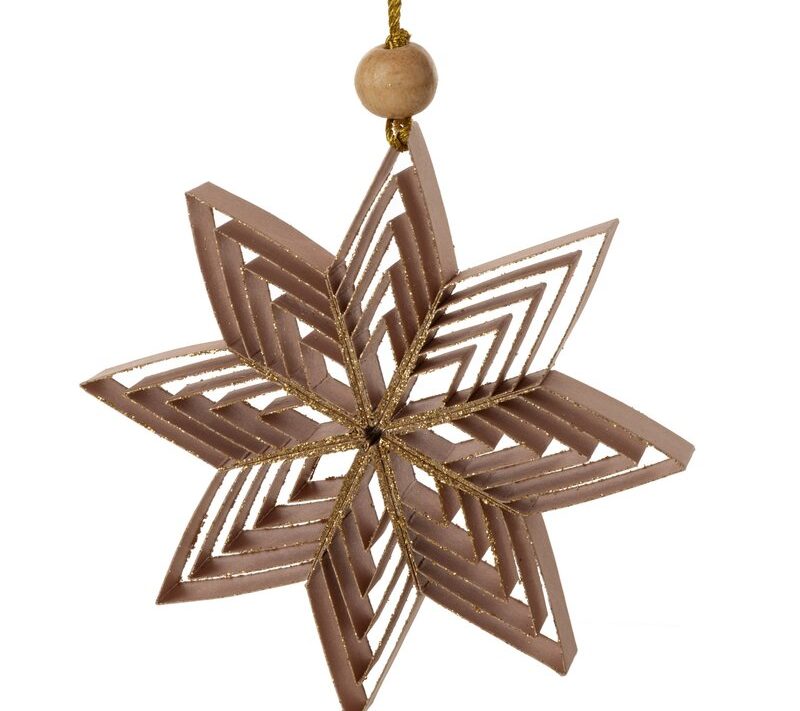 Ozdoba świąteczna różowa 12 x 0.5 x 12 cm – idealna dekoracja