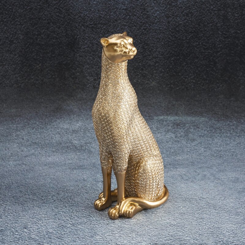 Figurka ceramiczna Haris złota 8 x 11 x 26 cm – doda blasku wnętrzu
