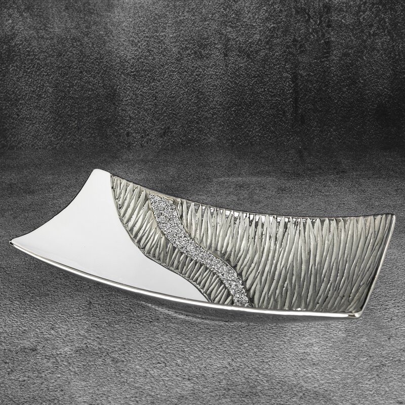 PATERA DEKORACYJNA ADONA (01) 40 X 20 X 9 CM BIAŁY