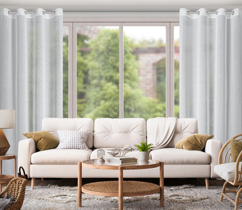 Firana gotowa Gina biała 140 x 250 cm – rozprasza światło