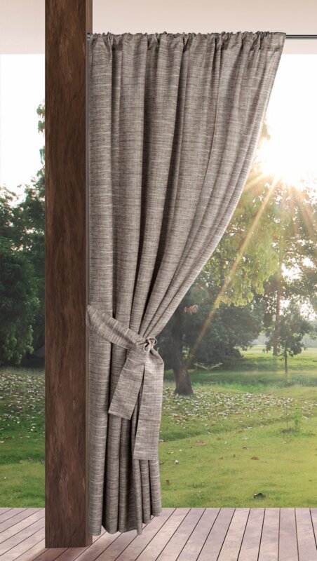 Zasłona gotowa Garden brązowa 155 x 200 cm – zaciszny kącik