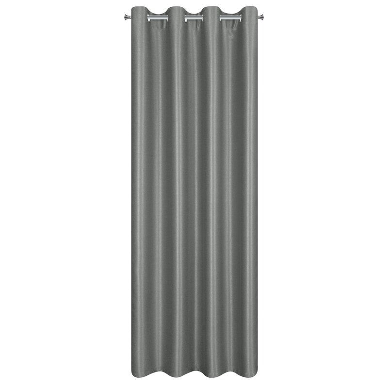 Zasłona gotowa Selina stalowa 140 x 250 cm – zaciemnienie sypialni