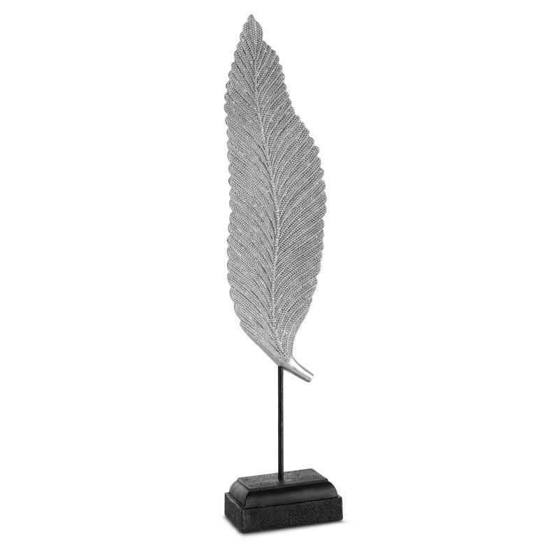 Figurka ceramiczna Eldo srebrna 12 x 8 x 55 cm – dodaje blasku wnętrzu