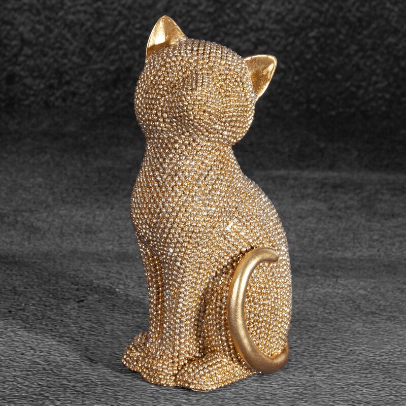 Figurka ceramiczna Eldo złota 7 x 6 x 15 cm – doda blasku wnętrzu